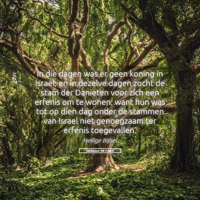 Picture 05 - Richtere 18:1 NLD - In die dagen was er geen koning in Israel; en in - Bible Verse Picture