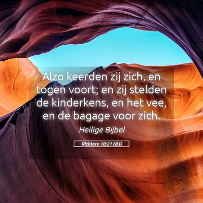 Picture 05 - Richtere 18:21 NLD - Alzo keerden zij zich, en togen voort; en zij - Bible Verse Picture