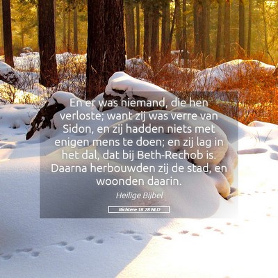 Picture 05 - Richtere 18:28 NLD - En er was niemand, die hen verloste; want zij was - Bible Verse Picture