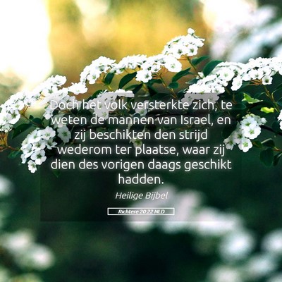 Picture 05 - Richtere 20:22 NLD - Doch het volk versterkte zich, te weten de mannen - Bible Verse Picture