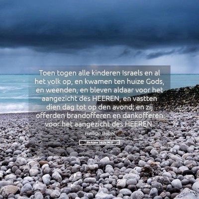 Picture 05 - Richtere 20:26 NLD - Toen togen alle kinderen Israels en al het volk - Bible Verse Picture