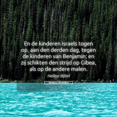 Picture 05 - Richtere 20:30 NLD - En de kinderen Israels togen op, aan den derden - Bible Verse Picture