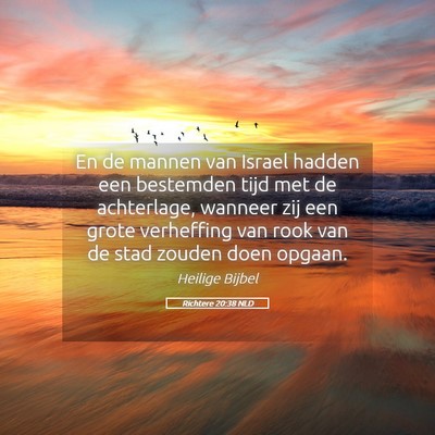 Picture 05 - Richtere 20:38 NLD - En de mannen van Israel hadden een bestemden tijd - Bible Verse Picture
