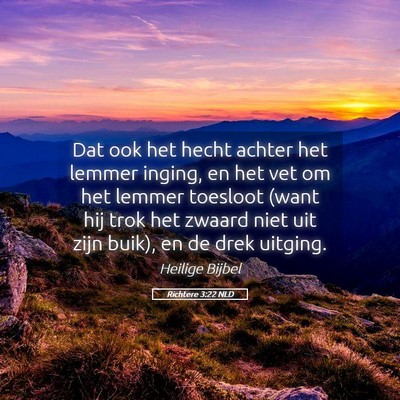 Picture 05 - Richtere 3:22 NLD - Dat ook het hecht achter het lemmer inging, en - Bible Verse Picture