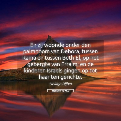 Picture 05 - Richtere 4:5 NLD - En zij woonde onder den palmboom van Debora, - Bible Verse Picture