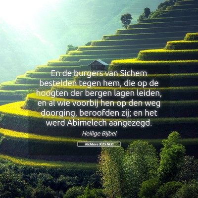 Picture 05 - Richtere 9:25 NLD - En de burgers van Sichem bestelden tegen hem, die - Bible Verse Picture