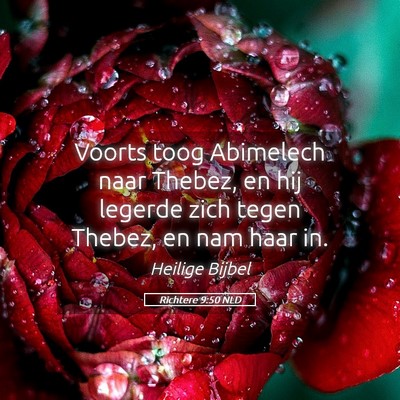 Picture 05 - Richtere 9:50 NLD - Voorts toog Abimelech naar Thebez, en hij legerde - Bible Verse Picture