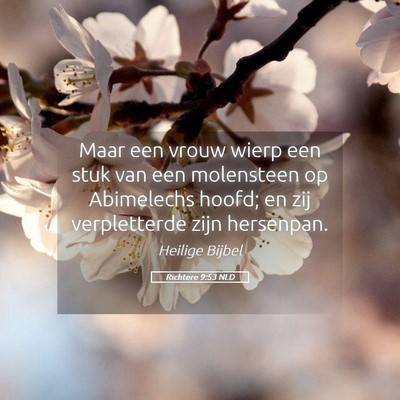 Picture 05 - Richtere 9:53 NLD - Maar een vrouw wierp een stuk van een molensteen - Bible Verse Picture