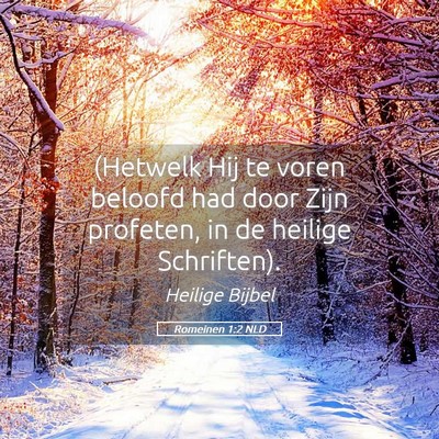 Picture 05 - Romeinen 1:2 NLD - (Hetwelk Hij te voren beloofd had door Zijn - Bible Verse Picture