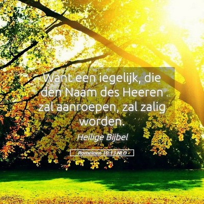 Picture 05 - Romeinen 10:13 NLD - Want een iegelijk, die den Naam des Heeren zal - Bible Verse Picture