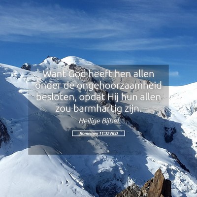 Picture 05 - Romeinen 11:32 NLD - Want God heeft hen allen onder de - Bible Verse Picture