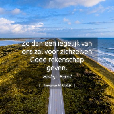 Picture 05 - Romeinen 14:12 NLD - Zo dan een iegelijk van ons zal voor zichzelven - Bible Verse Picture