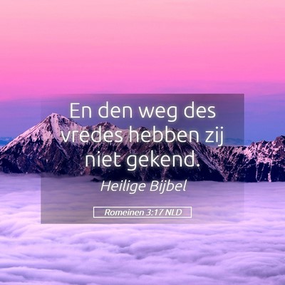 Picture 05 - Romeinen 3:17 NLD - En den weg des vredes hebben zij niet - Bible Verse Picture