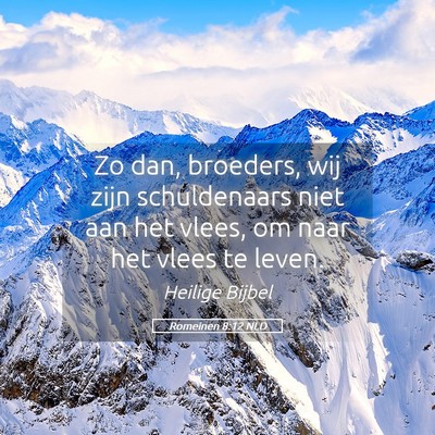 Picture 05 - Romeinen 8:12 NLD - Zo dan, broeders, wij zijn schuldenaars niet aan - Bible Verse Picture