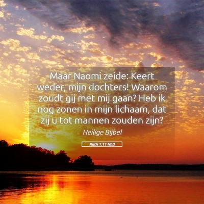 Picture 05 - Ruth 1:11 NLD - Maar Naomi zeide: Keert weder, mijn dochters! - Bible Verse Picture