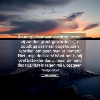 Picture 05 - Ruth 1:13 NLD - Zoudt gij daarnaar wachten, totdat zij zouden - Bible Verse Picture