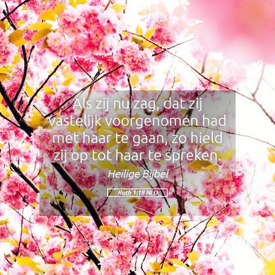 Picture 05 - Ruth 1:18 NLD - Als zij nu zag, dat zij vastelijk voorgenomen had - Bible Verse Picture