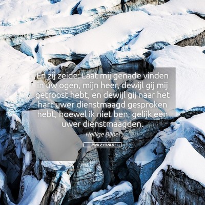 Picture 05 - Ruth 2:13 NLD - En zij zeide: Laat mij genade vinden in uw ogen, - Bible Verse Picture