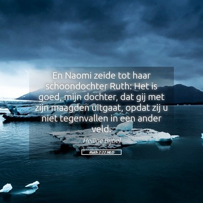 Picture 05 - Ruth 2:22 NLD - En Naomi zeide tot haar schoondochter Ruth: Het - Bible Verse Picture