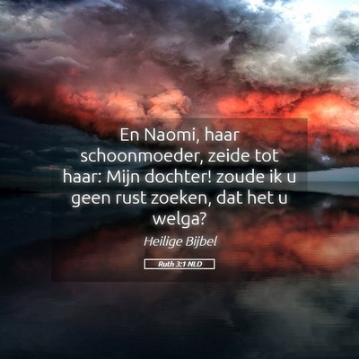 Picture 05 - Ruth 3:1 NLD - En Naomi, haar schoonmoeder, zeide tot haar: Mijn - Bible Verse Picture