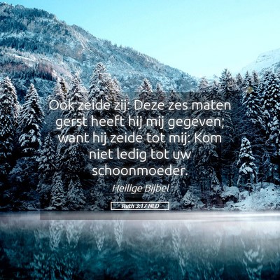 Picture 05 - Ruth 3:17 NLD - Ook zeide zij: Deze zes maten gerst heeft hij mij - Bible Verse Picture
