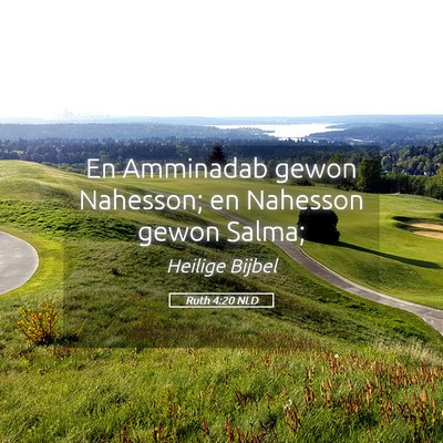 Picture 05 - Ruth 4:20 NLD - En Amminadab gewon Nahesson; en Nahesson gewon - Bible Verse Picture