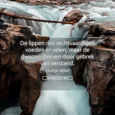 Picture 05 - Spreuken 10:21 NLD - De lippen des rechtvaardigen voeden er velen; - Bible Verse Picture