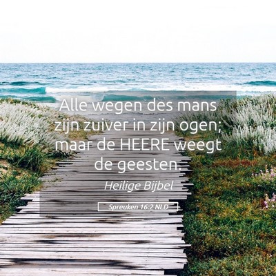 Picture 05 - Spreuken 16:2 NLD - Alle wegen des mans zijn zuiver in zijn ogen; - Bible Verse Picture
