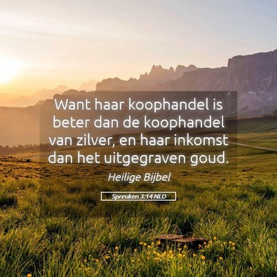 Picture 05 - Spreuken 3:14 NLD - Want haar koophandel is beter dan de koophandel - Bible Verse Picture