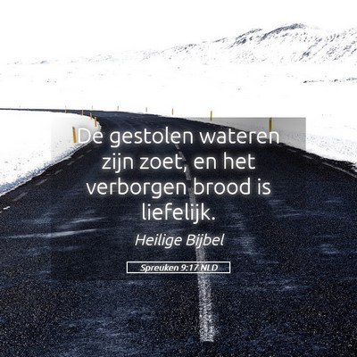 Picture 05 - Spreuken 9:17 NLD - De gestolen wateren zijn zoet, en het verborgen - Bible Verse Picture
