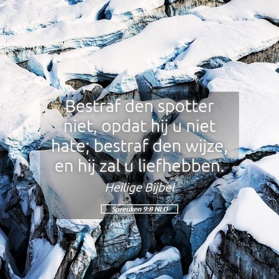 Picture 05 - Spreuken 9:8 NLD - Bestraf den spotter niet, opdat hij u niet hate; - Bible Verse Picture