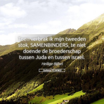 Picture 05 - Zacharia 11:14 NLD - Toen verbrak ik mijn tweeden stok, SAMENBINDERS, - Bible Verse Picture