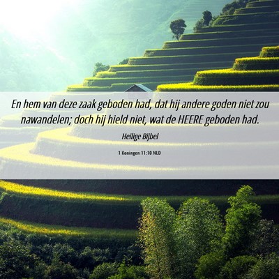 Picture 06 - 1 Koningen 11:10 NLD - En hem van deze zaak geboden had, dat hij andere - Bible Verse Picture