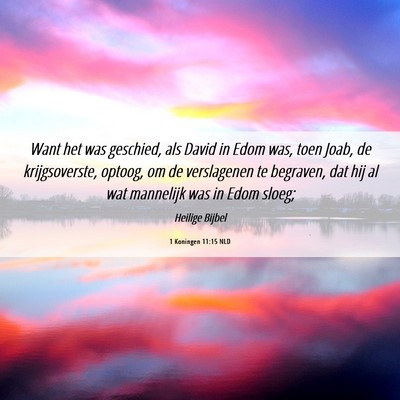 Picture 06 - 1 Koningen 11:15 NLD - Want het was geschied, als David in Edom was, - Bible Verse Picture