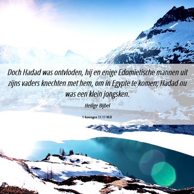 Picture 06 - 1 Koningen 11:17 NLD - Doch Hadad was ontvloden, hij en enige - Bible Verse Picture