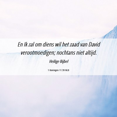 Picture 06 - 1 Koningen 11:39 NLD - En Ik zal om diens wil het zaad van David - Bible Verse Picture