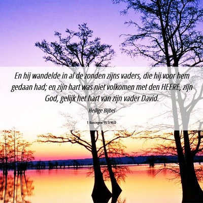 Picture 06 - 1 Koningen 15:3 NLD - En hij wandelde in al de zonden zijns vaders, die - Bible Verse Picture