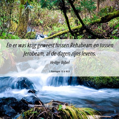 Picture 06 - 1 Koningen 15:6 NLD - En er was krijg geweest tussen Rehabeam en tussen - Bible Verse Picture