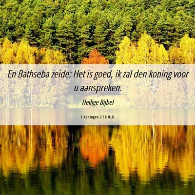 Picture 06 - 1 Koningen 2:18 NLD - En Bathseba zeide: Het is goed, ik zal den koning - Bible Verse Picture