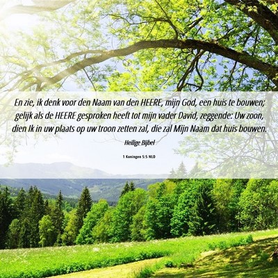 Picture 06 - 1 Koningen 5:5 NLD - En zie, ik denk voor den Naam van den HEERE, mijn - Bible Verse Picture