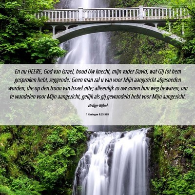 Picture 06 - 1 Koningen 8:25 NLD - En nu HEERE, God van Israel, houd Uw knecht, mijn - Bible Verse Picture