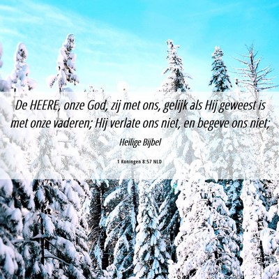 Picture 06 - 1 Koningen 8:57 NLD - De HEERE, onze God, zij met ons, gelijk als Hij - Bible Verse Picture