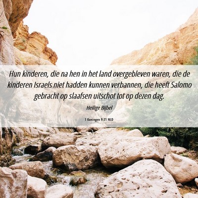Picture 06 - 1 Koningen 9:21 NLD - Hun kinderen, die na hen in het land overgebleven - Bible Verse Picture