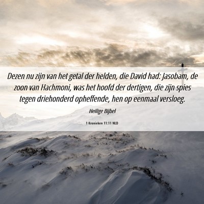 Picture 06 - 1 Kronieken 11:11 NLD - Dezen nu zijn van het getal der helden, die David - Bible Verse Picture