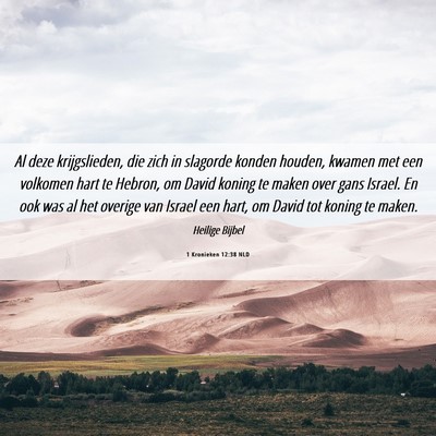 Picture 06 - 1 Kronieken 12:38 NLD - Al deze krijgslieden, die zich in slagorde konden - Bible Verse Picture