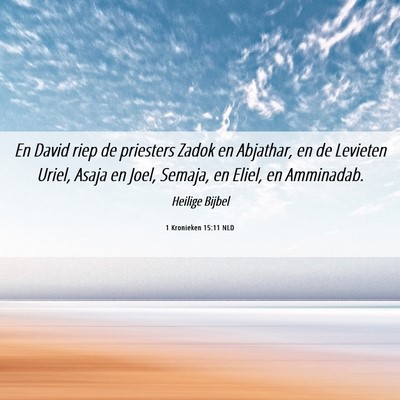 Picture 06 - 1 Kronieken 15:11 NLD - En David riep de priesters Zadok en Abjathar, en - Bible Verse Picture