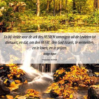 Picture 06 - 1 Kronieken 16:4 NLD - En hij stelde voor de ark des HEEREN sommigen uit - Bible Verse Picture