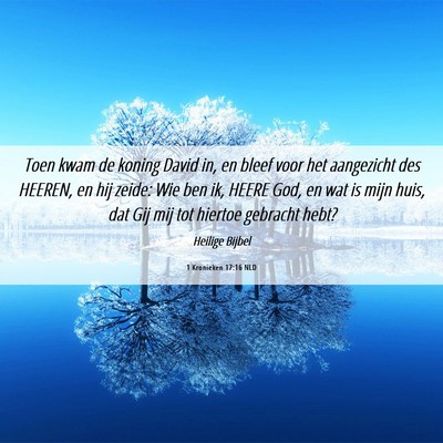 Picture 06 - 1 Kronieken 17:16 NLD - Toen kwam de koning David in, en bleef voor het - Bible Verse Picture