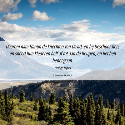 Picture 06 - 1 Kronieken 19:4 NLD - Daarom nam Hanun de knechten van David, en hij - Bible Verse Picture