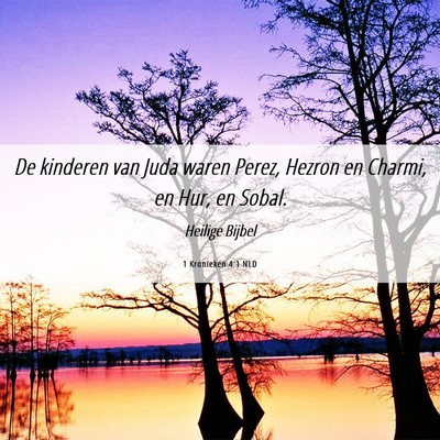 Picture 06 - 1 Kronieken 4:1 NLD - De kinderen van Juda waren Perez, Hezron en - Bible Verse Picture